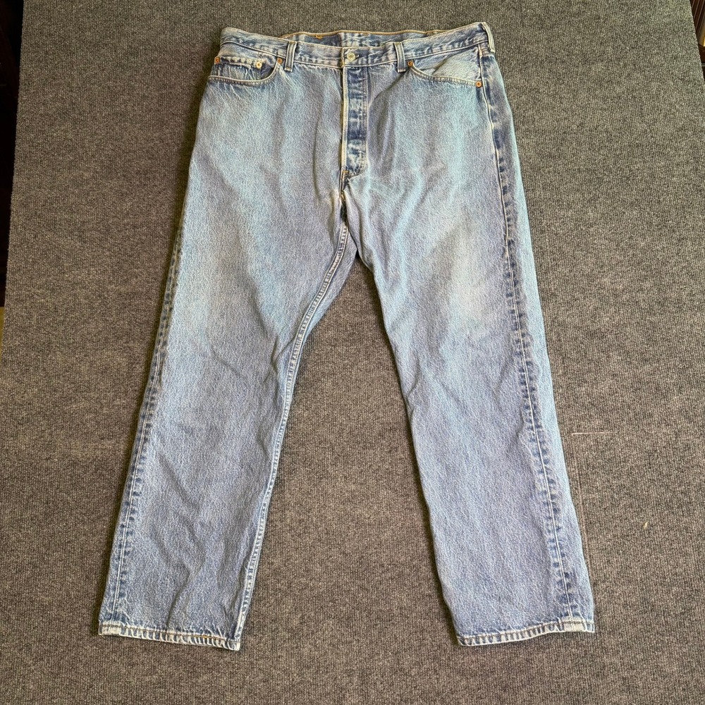 Vintage Levis 501 Mens 40x30 Light Wash Straight Leg Jeans Made in USA